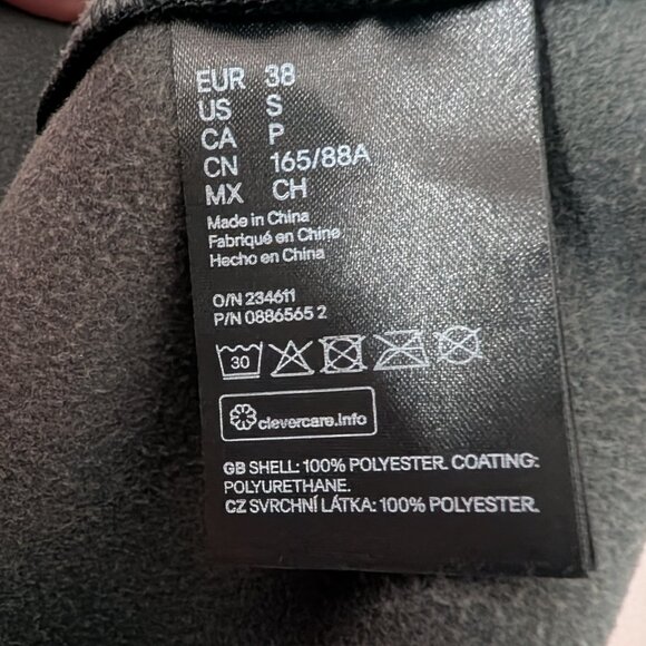 Y2K Inspired Black Faux Leather Mini Dress Size Small Puffy Short Sleeve Lined - Picture 12 of 12